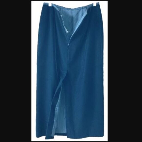 NWT Ann Taylor LOFT Women’s 6 Black VELVET Column Skirt Long Midi Evening Formal - Picture 4 of 5